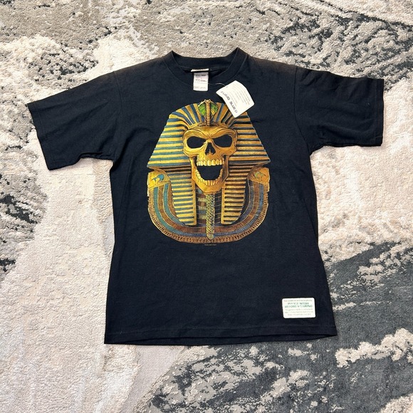 Liquid Blue Tops - Liquid Blue T Shirt Youth 14/16 Black Shirt Skull Pharaoh Y2K Grunge Men's S